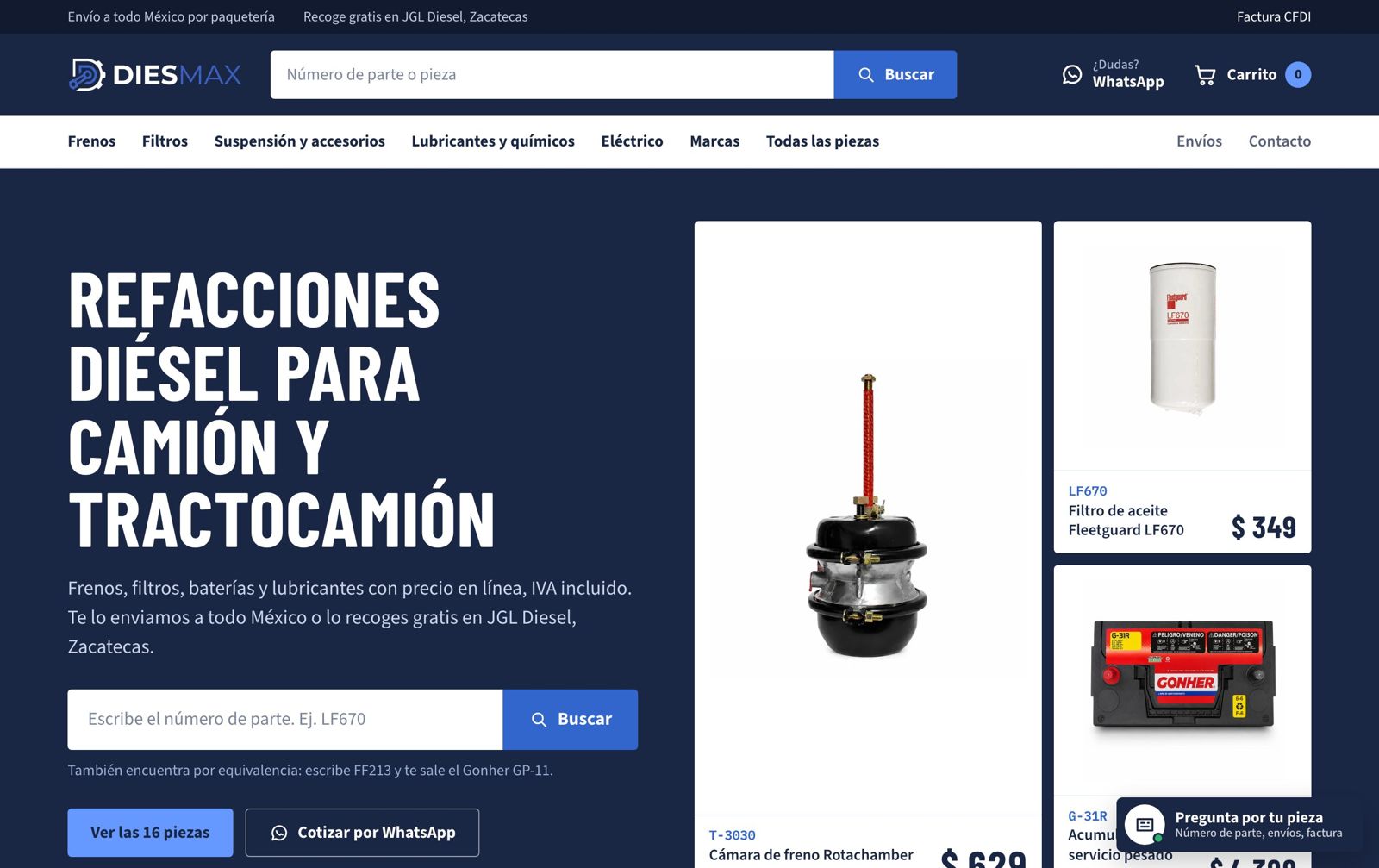 Tienda en línea DIESMAX